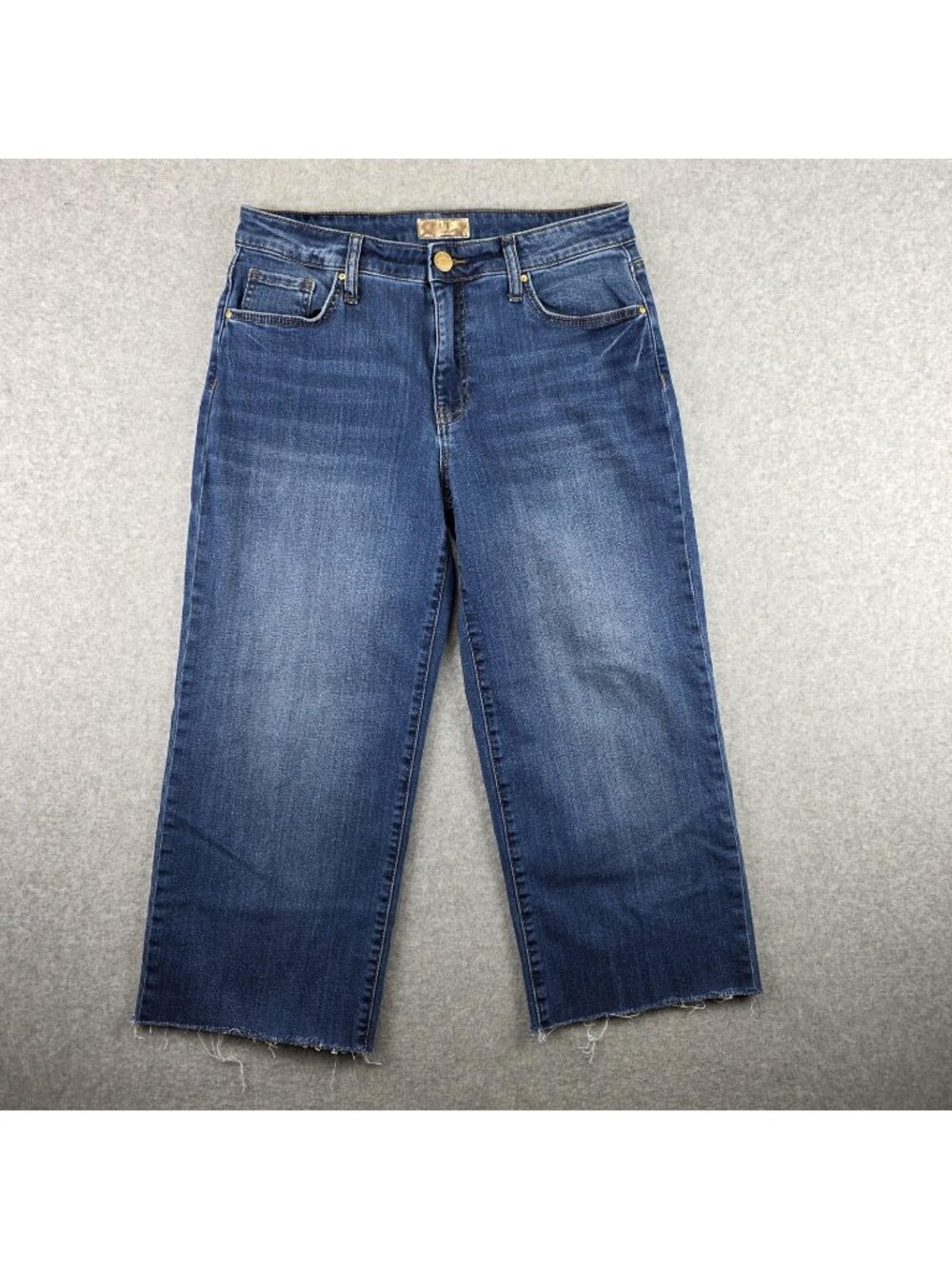 KUT From The Kloth Charlotte Wide Leg Crop Jeans Womens 8 Medium Wash High Rise